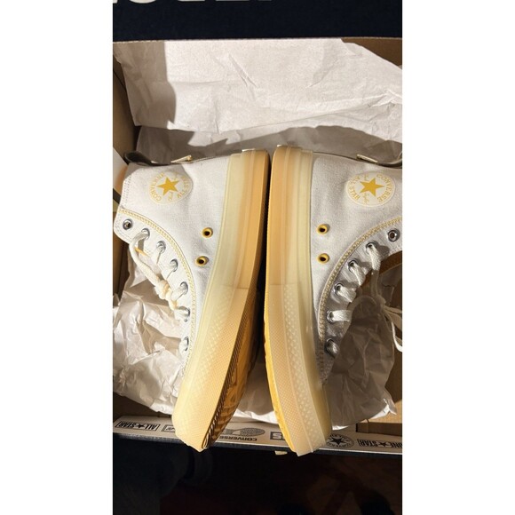 Converse Chuck Taylor All Star High-Top White With Translucent Toe And Sides New - Picture 3 of 11